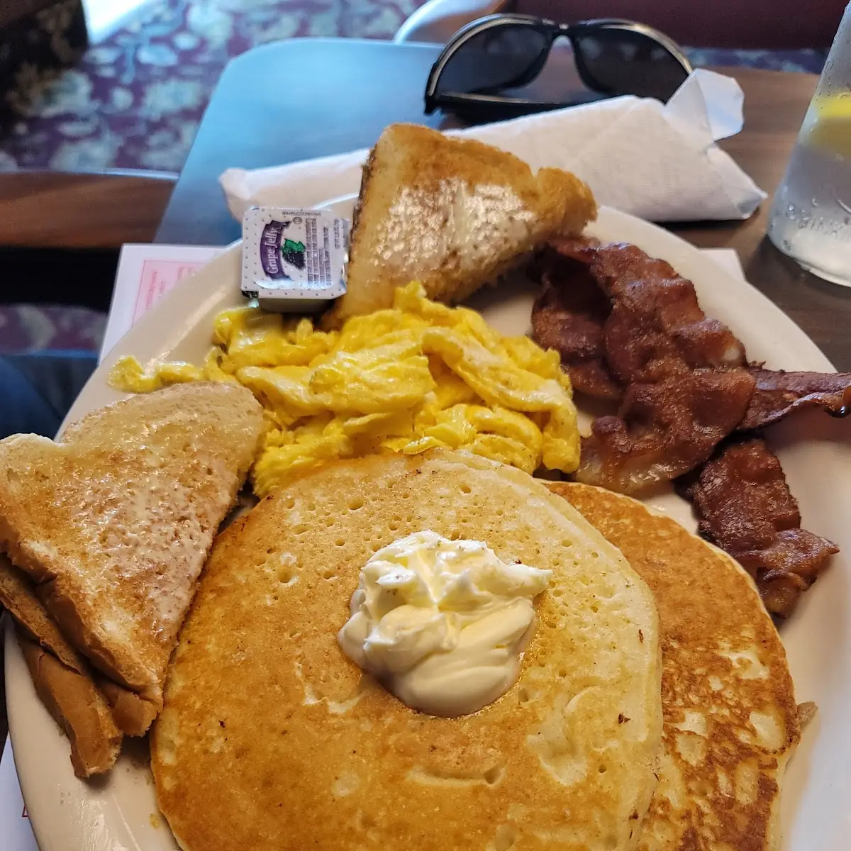 Pancakes with Bacon Ham or Sausage