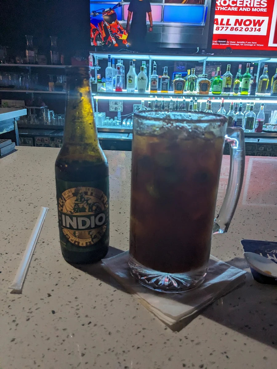 Clamato Preparado with Olives