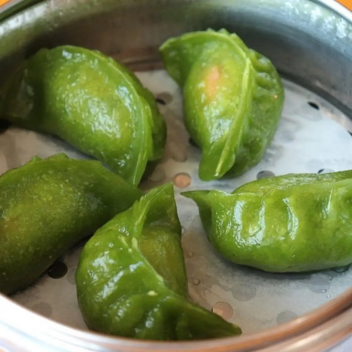Steamed Green Vegetable Dumplings
