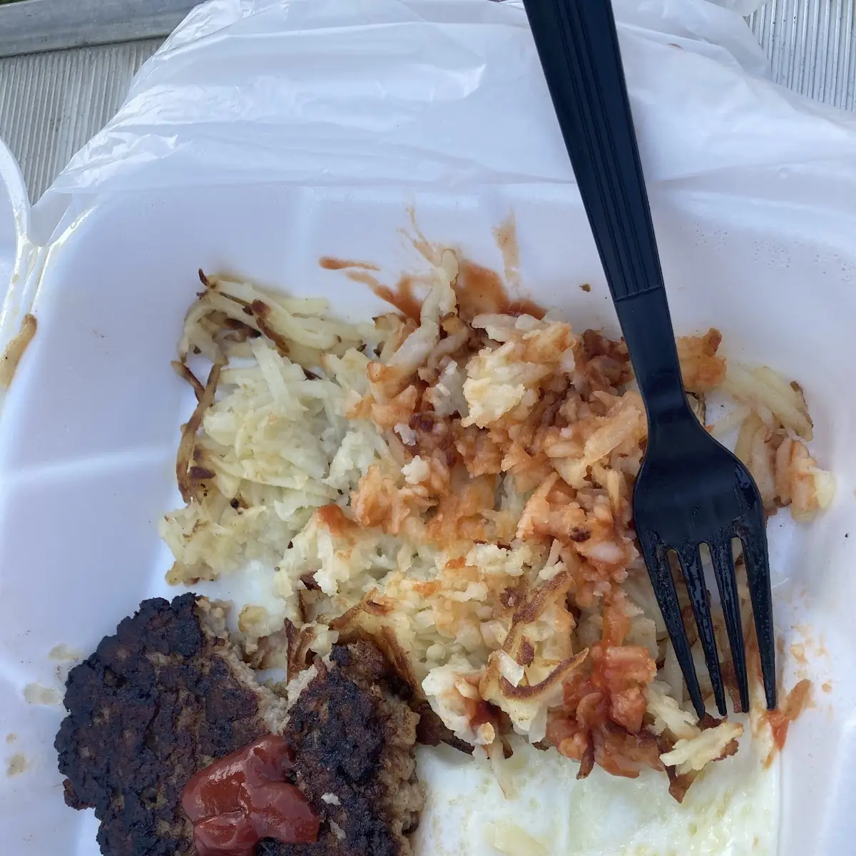 Sausage Eggs and Hash Browns
