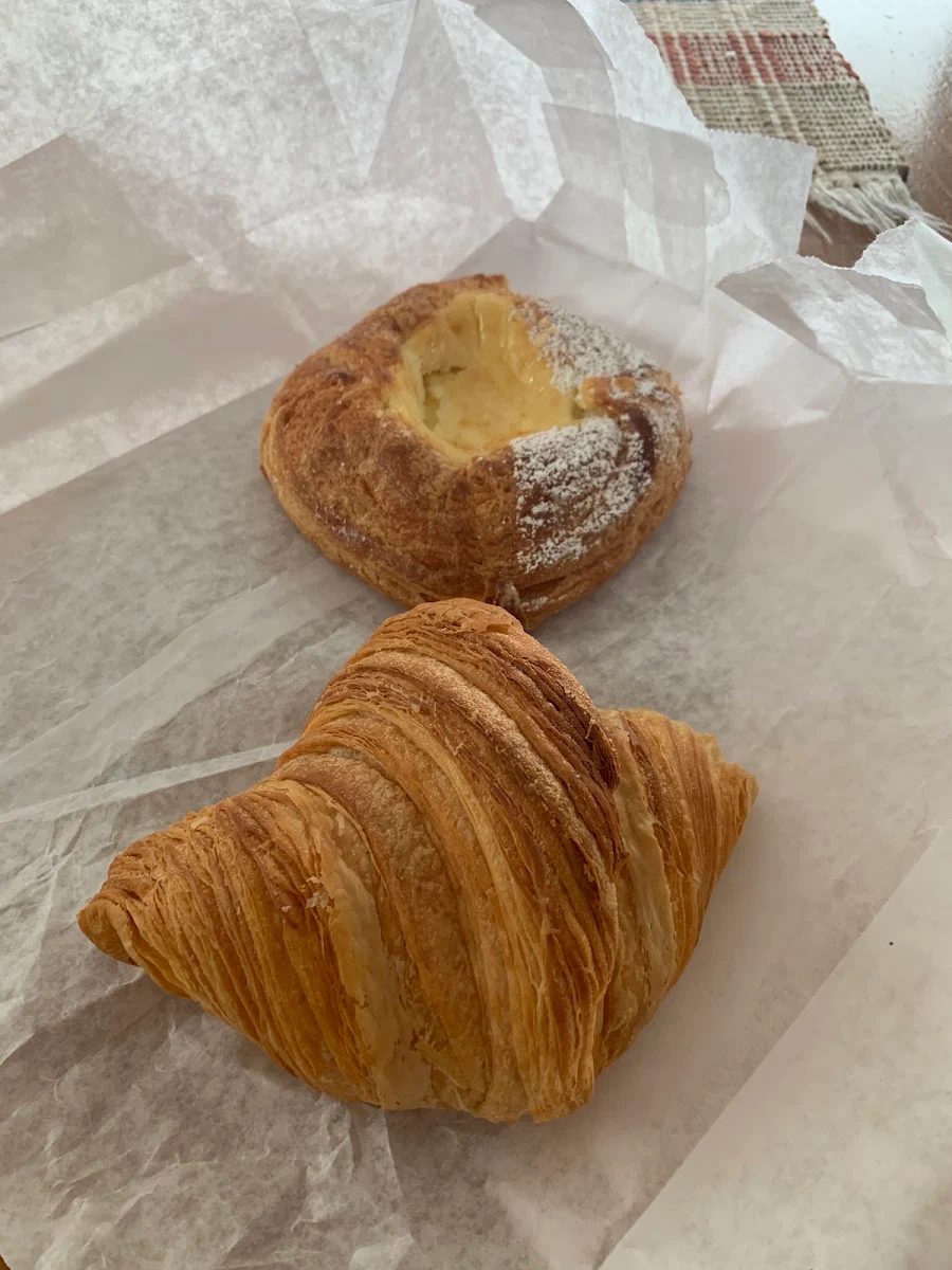 Cheese Danish and Croissant