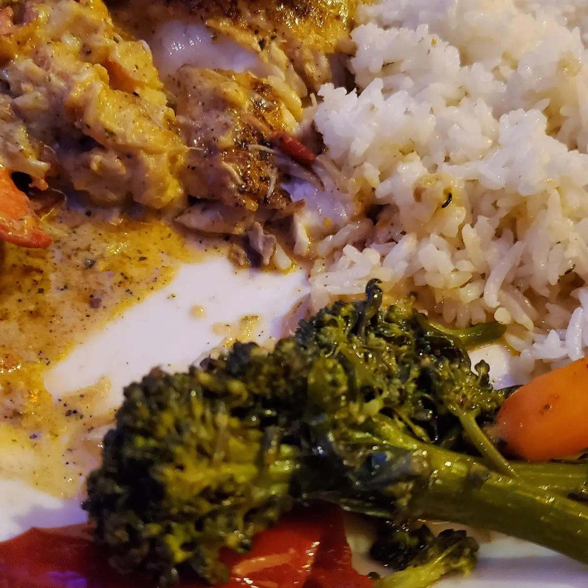 Red Snapper Topped with Crab Meat