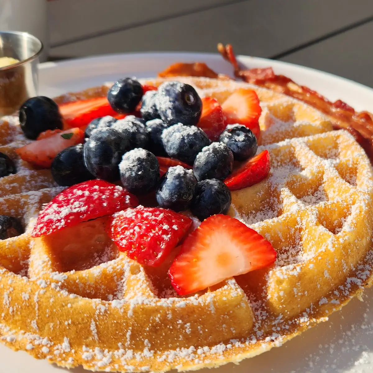 Waffle with Seasonal Berries