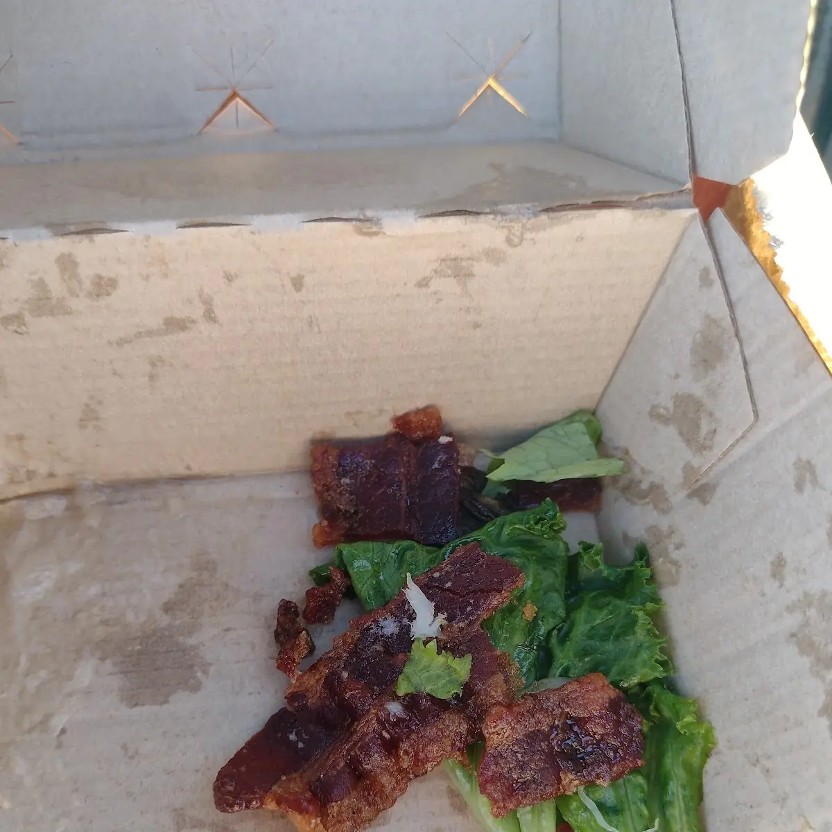 Mini Salad Made from Sandwich Droppings