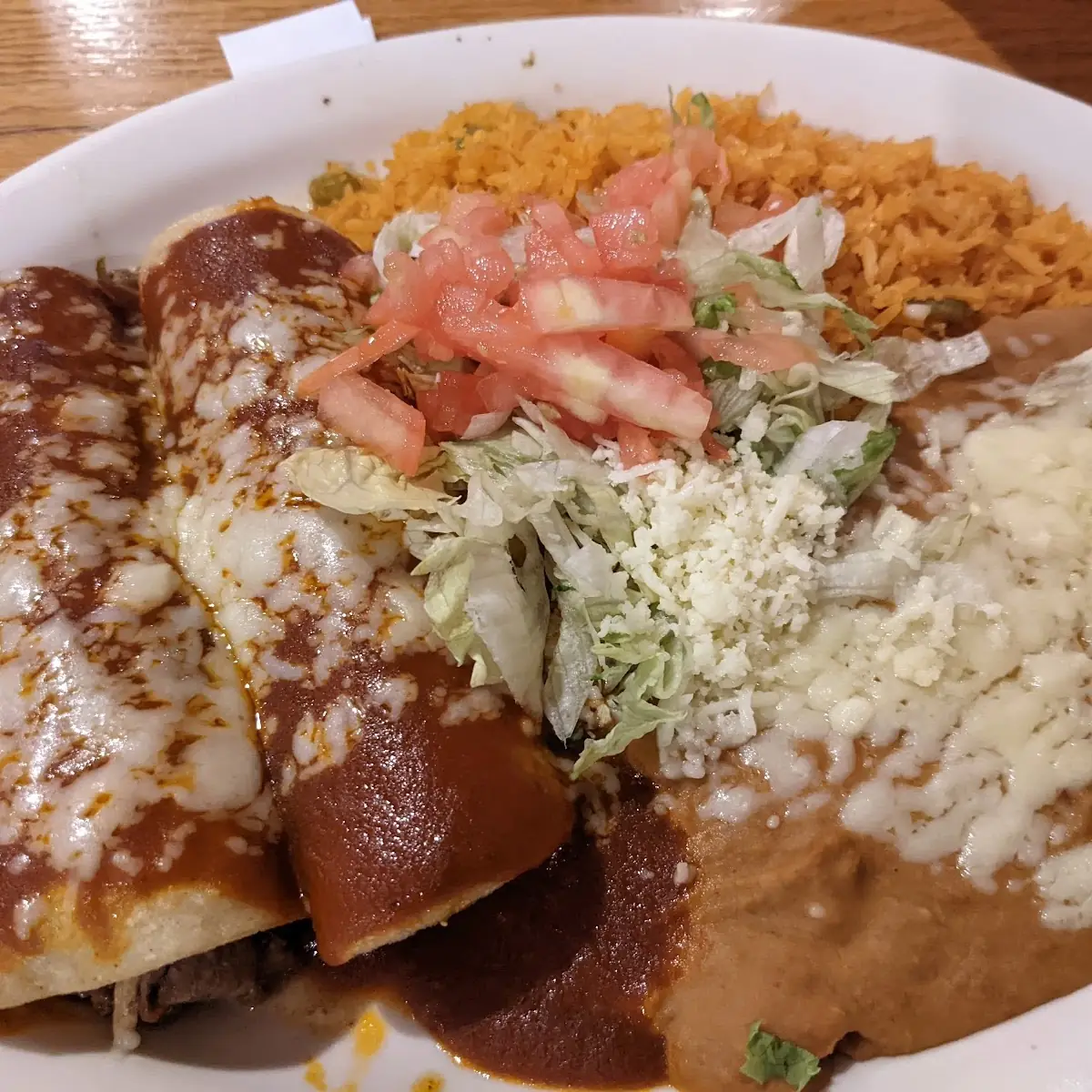 Chicken Enchiladas Combo