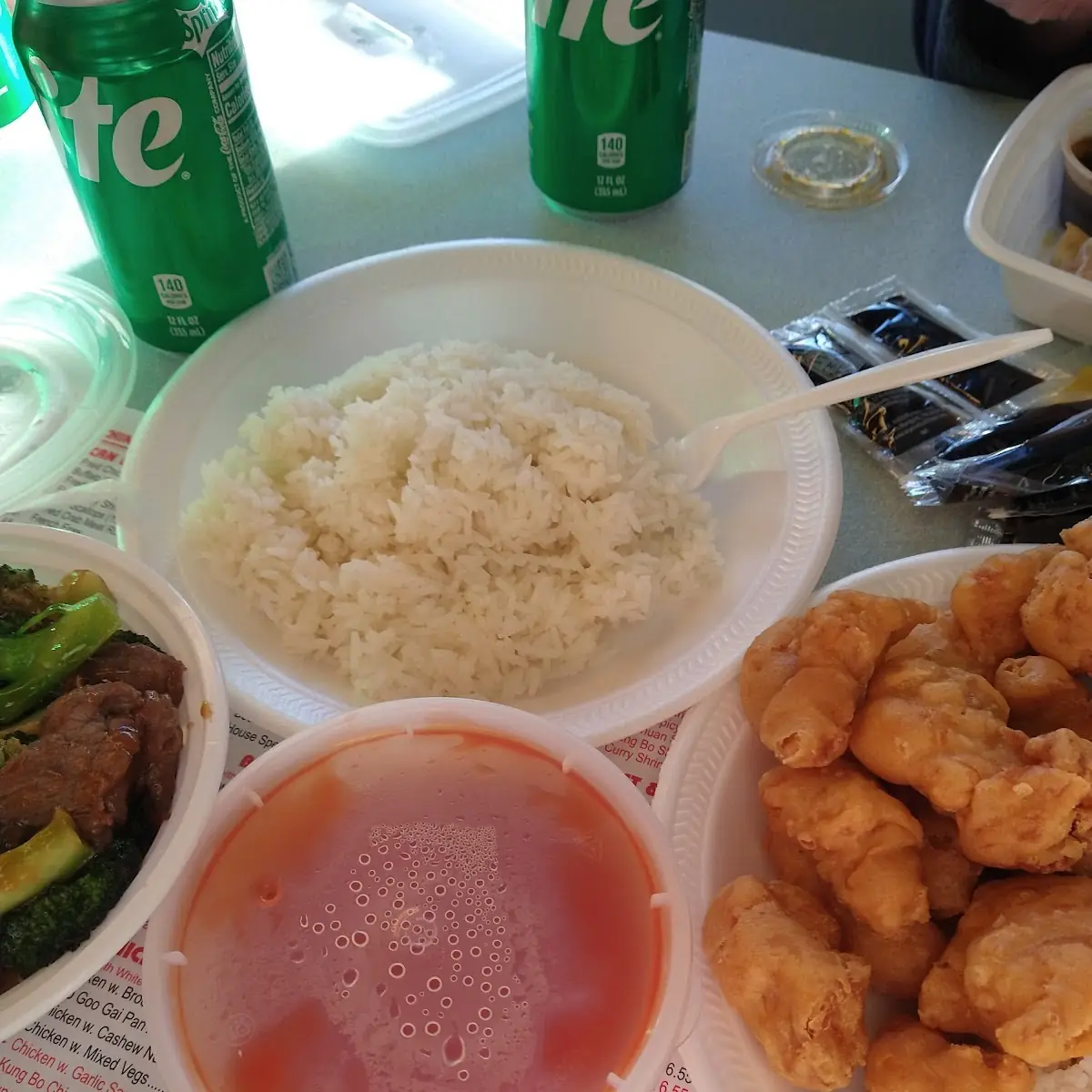 Orange Sauce for Orange Chicken and Some Rice