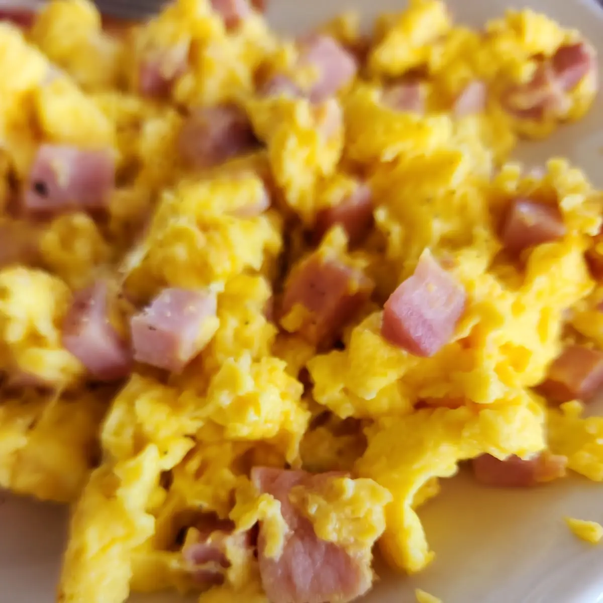 Diced Ham & Scrambled Eggs