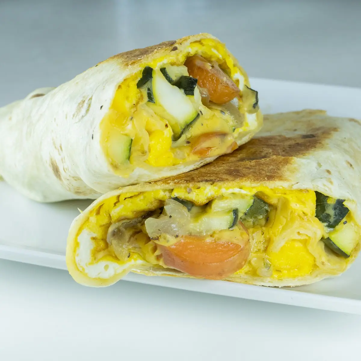 Large Omelette with Avocado Slices