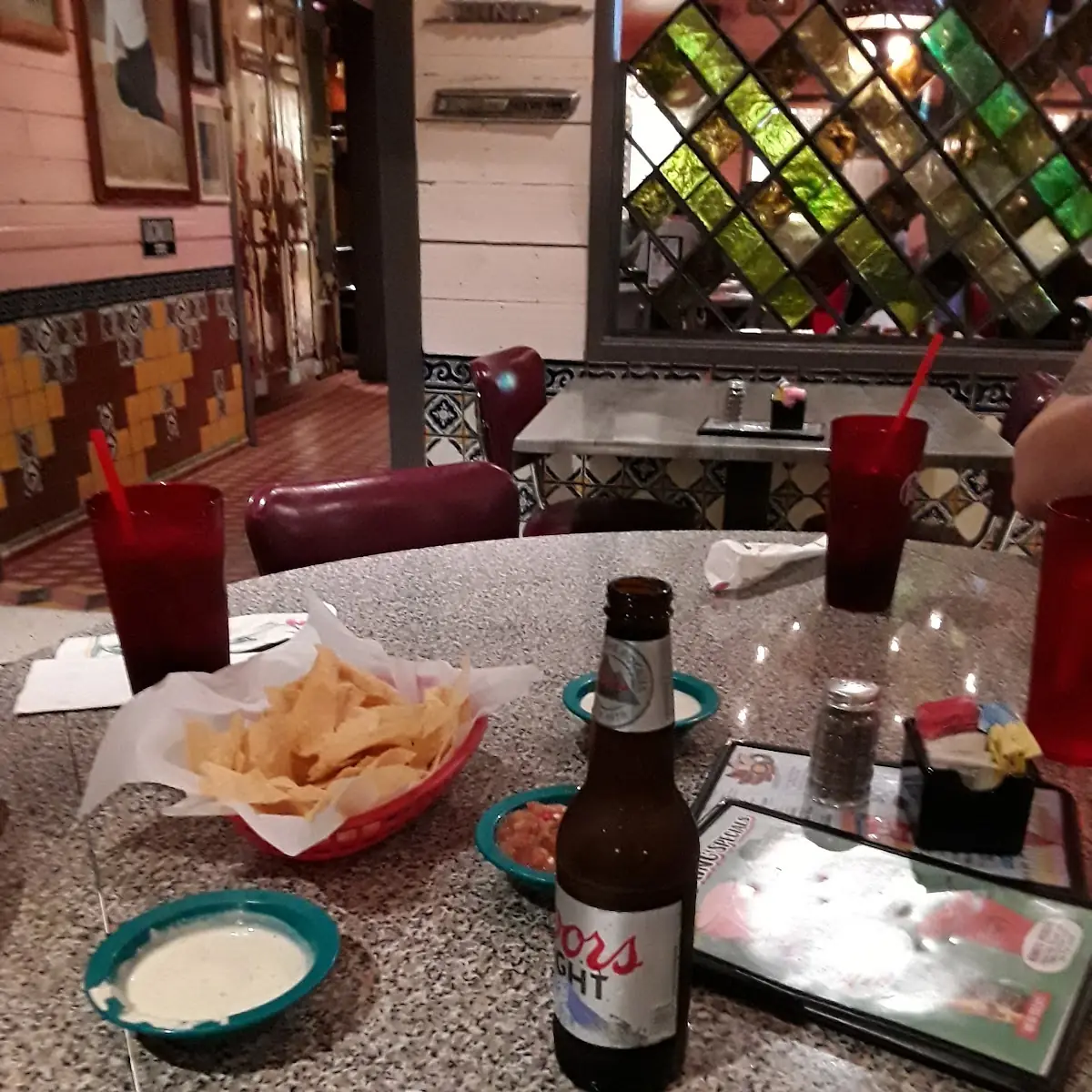 Chips Salsa and Beer