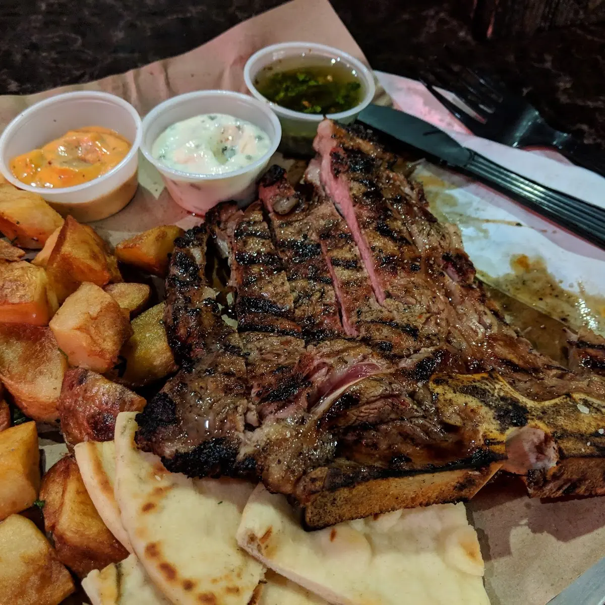 T Bone Steak with Potatoes