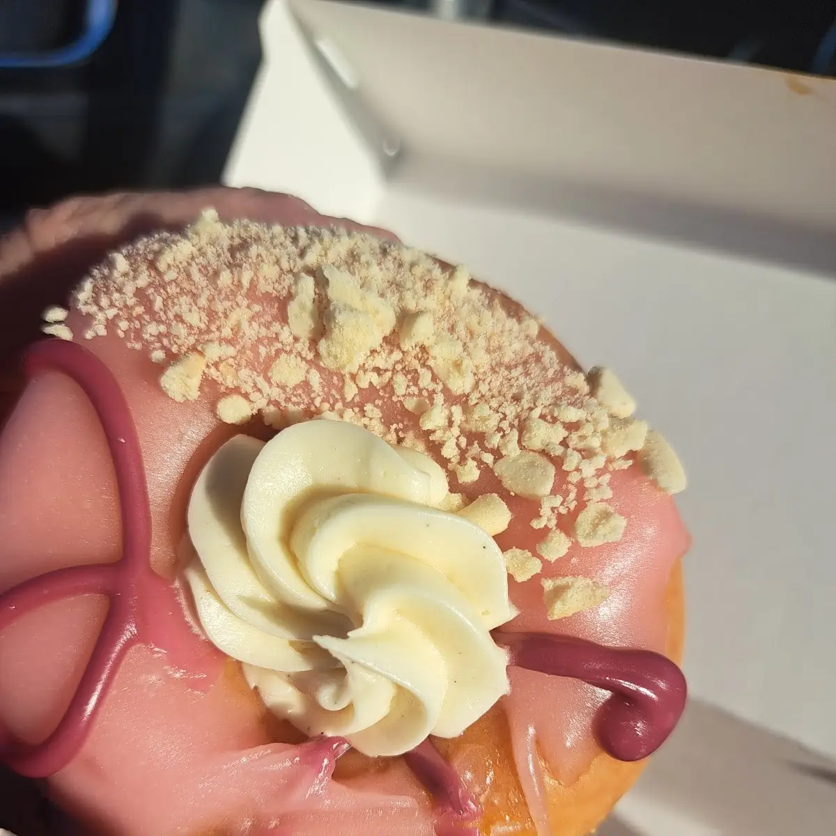 Raspberry Cream Donut