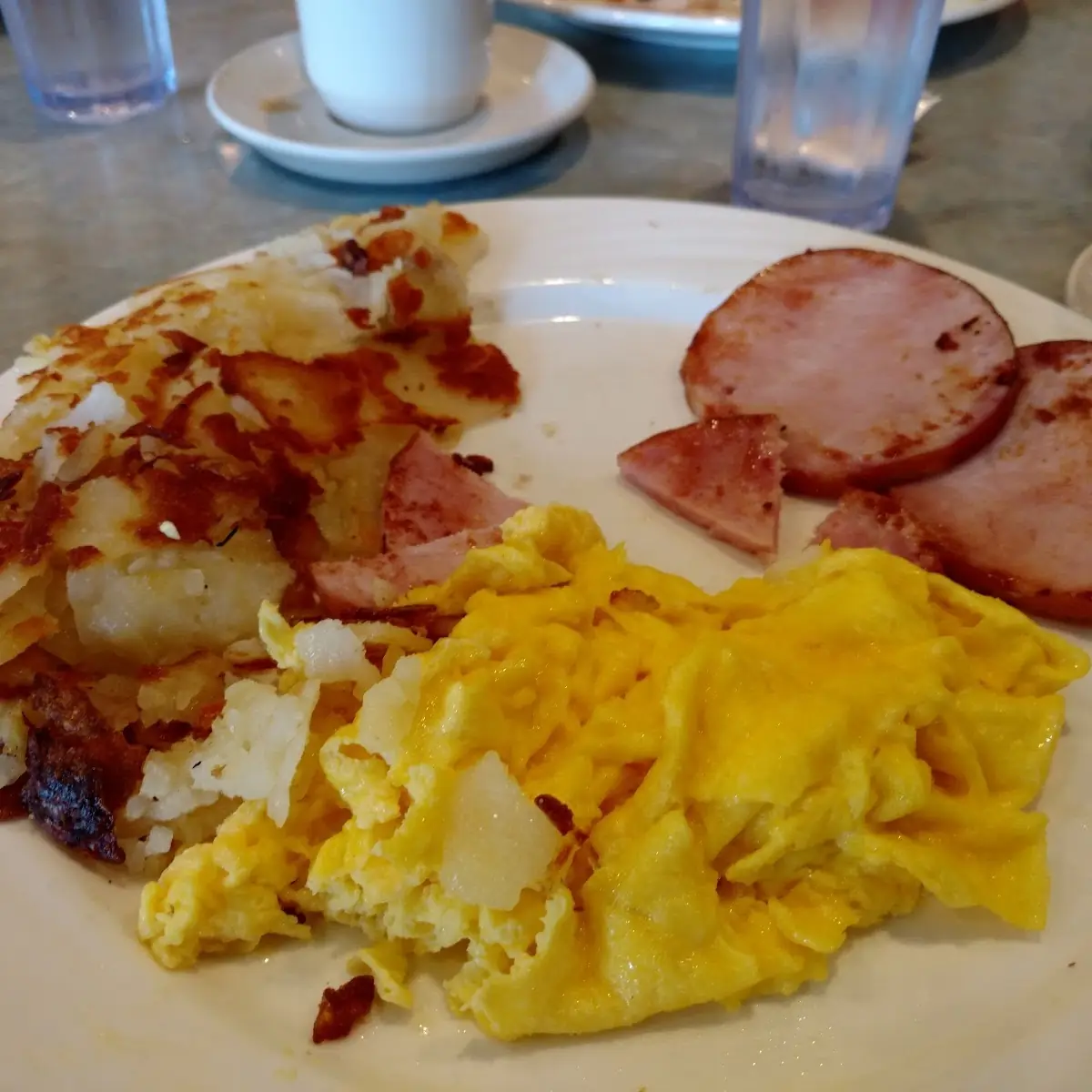 Scrambled Eggs with Canadian Bacon