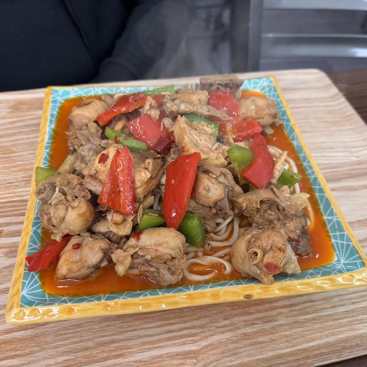 Uyghur Big Plate Braised Chicken with Noodles