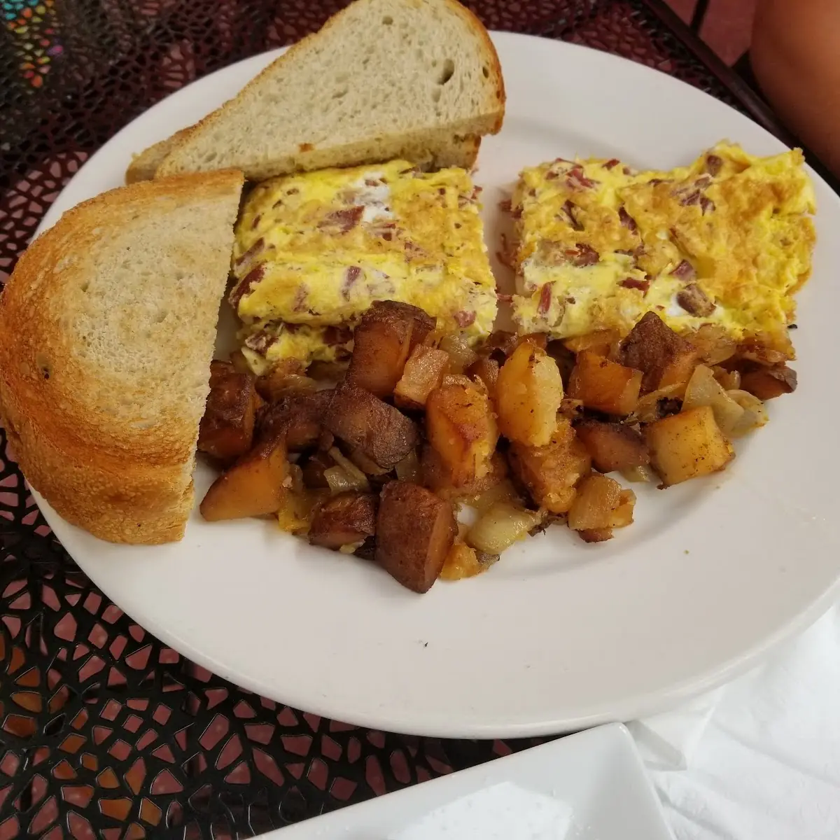 Corned Beef and Swiss Cheese Omelette