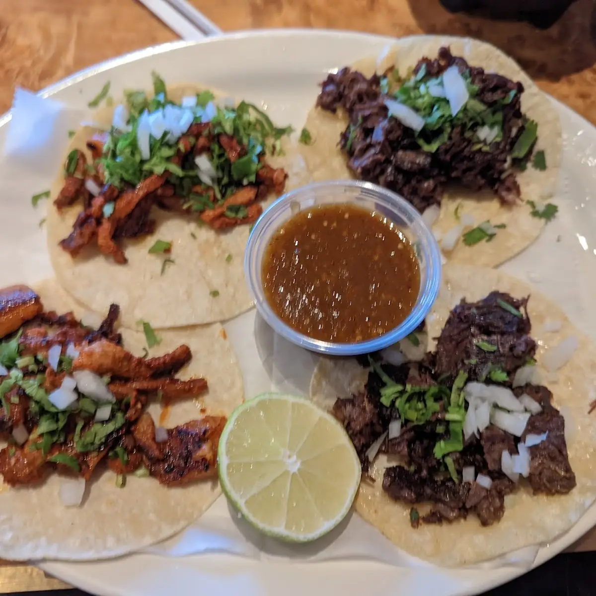 Pastor and Barbacoa Tacos
