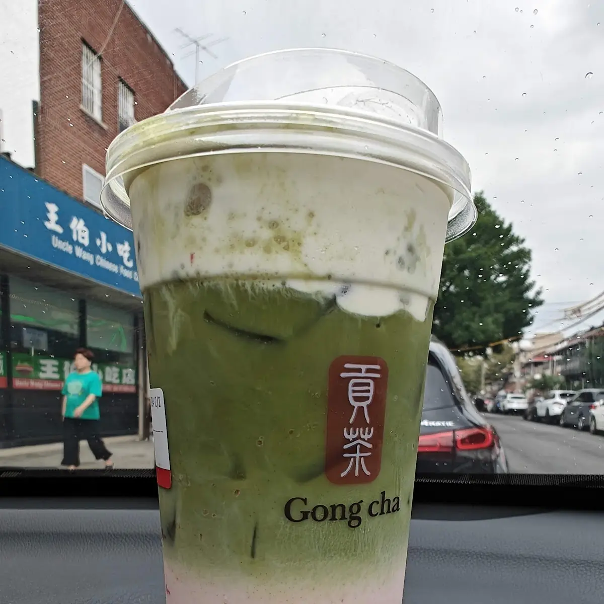 Strawberry Matcha with Cheese Foam