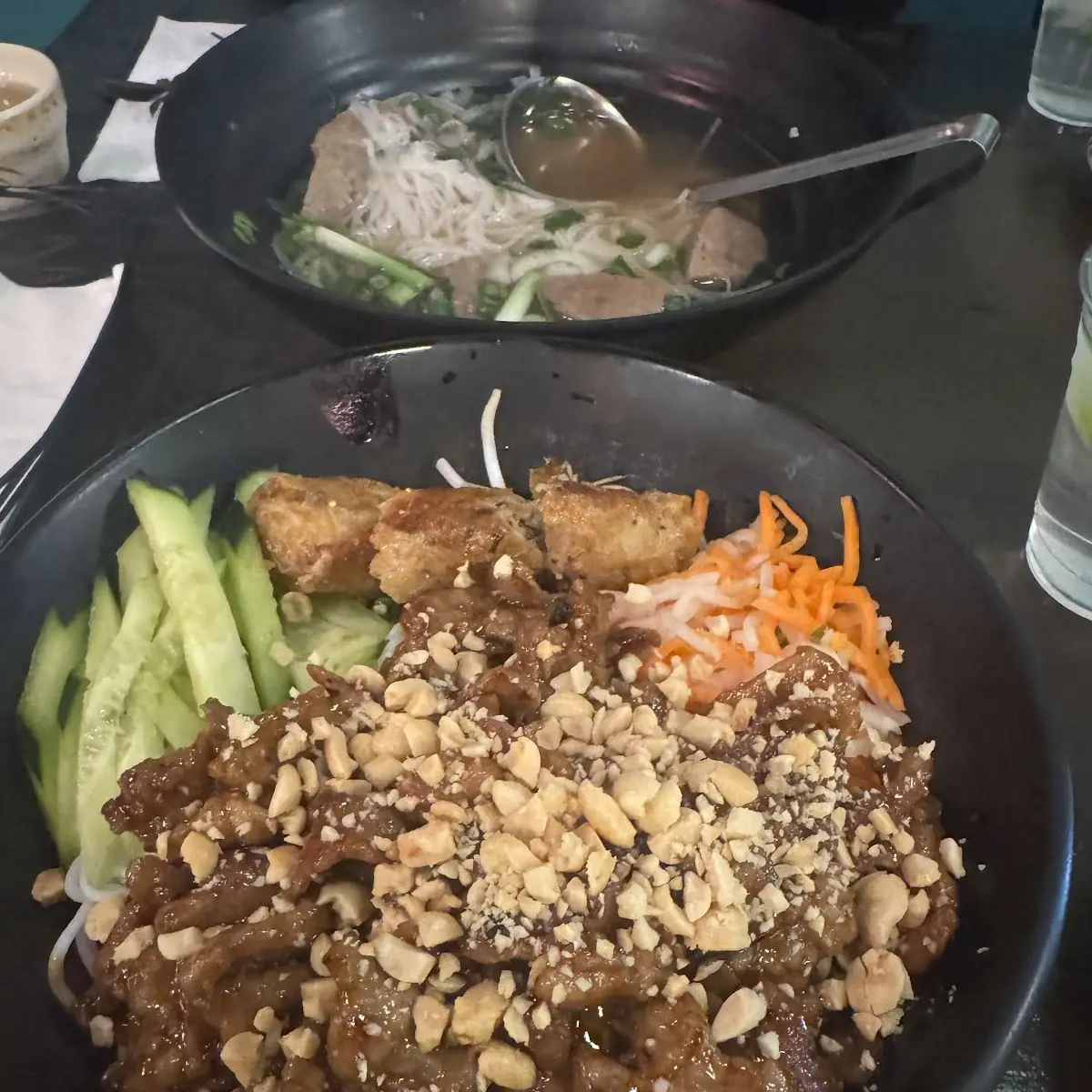 Grilled Pork with Egg Roll Bowl