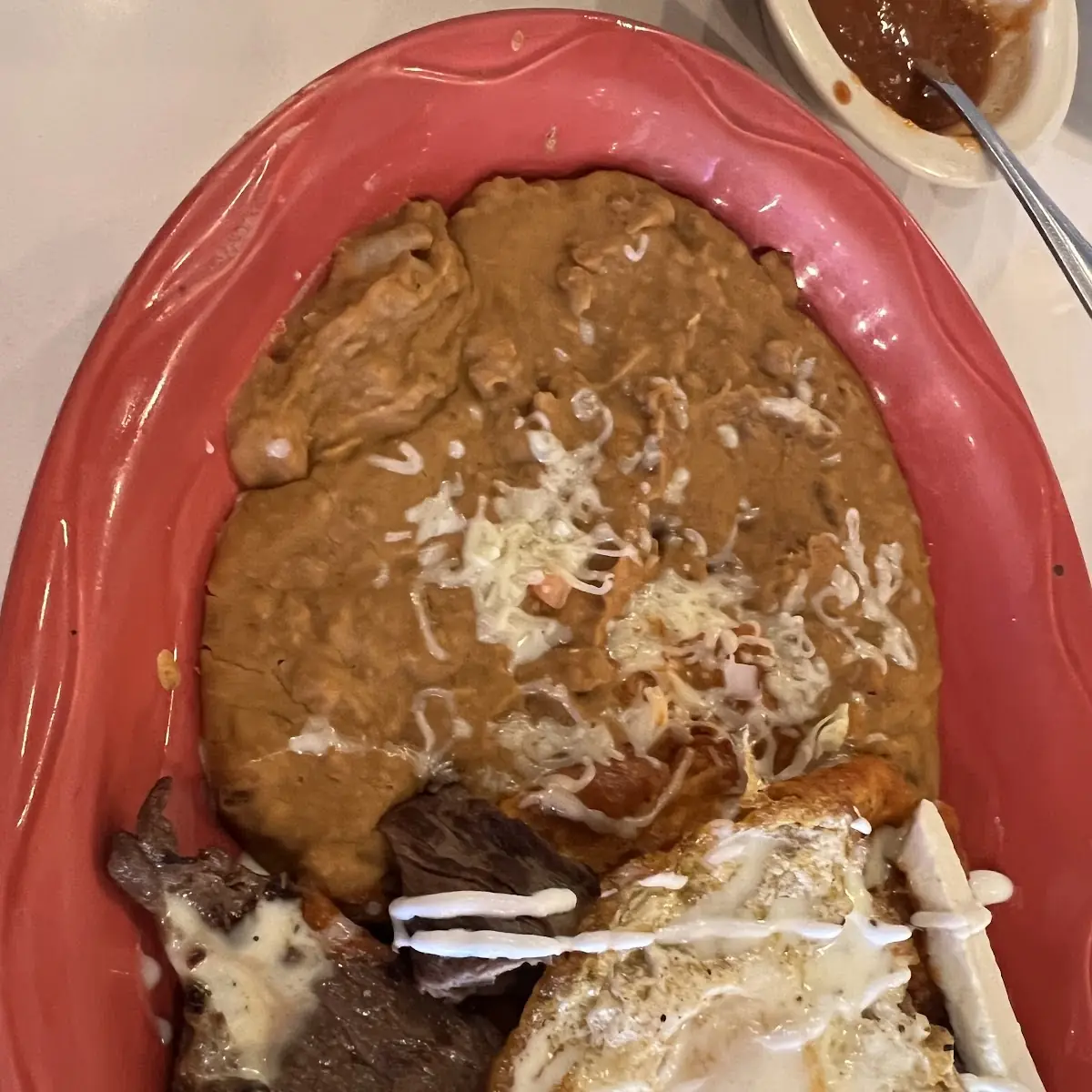 Chilaquiles Rojos Con Steak