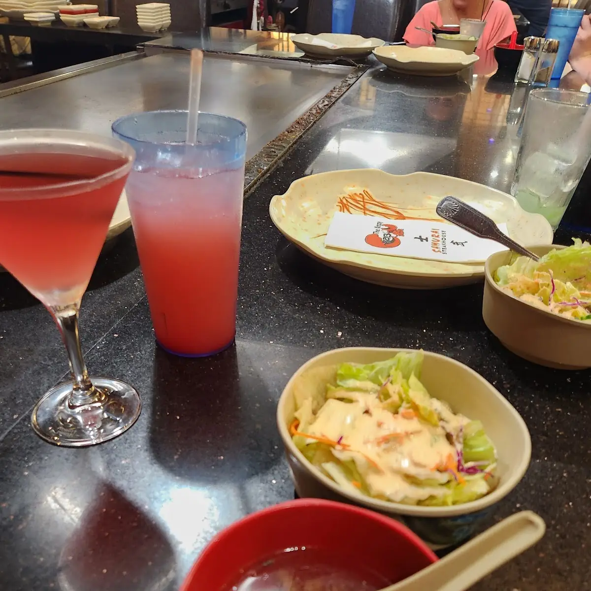 Salad and Onion Soup