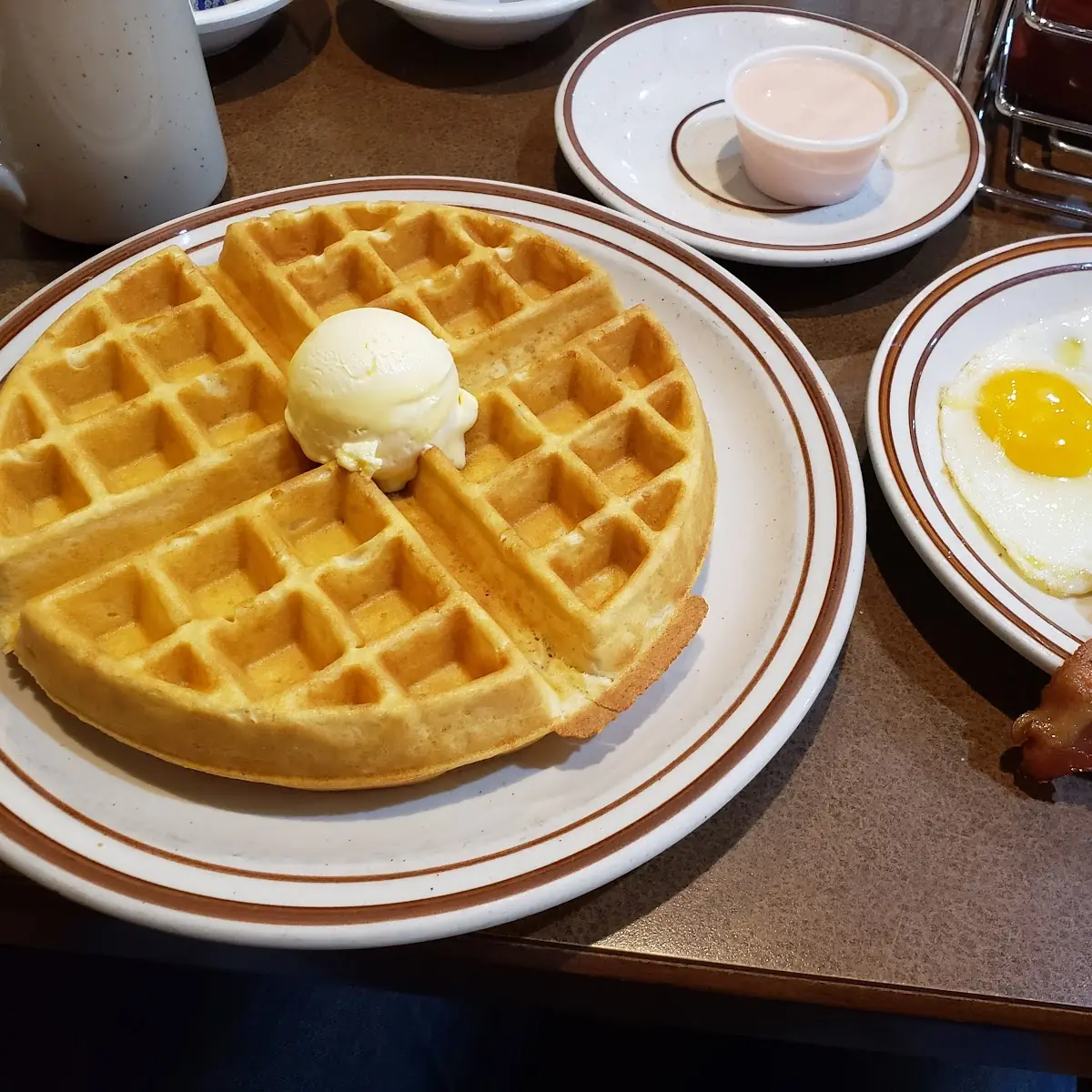Belgian Waffle and Sausage Links