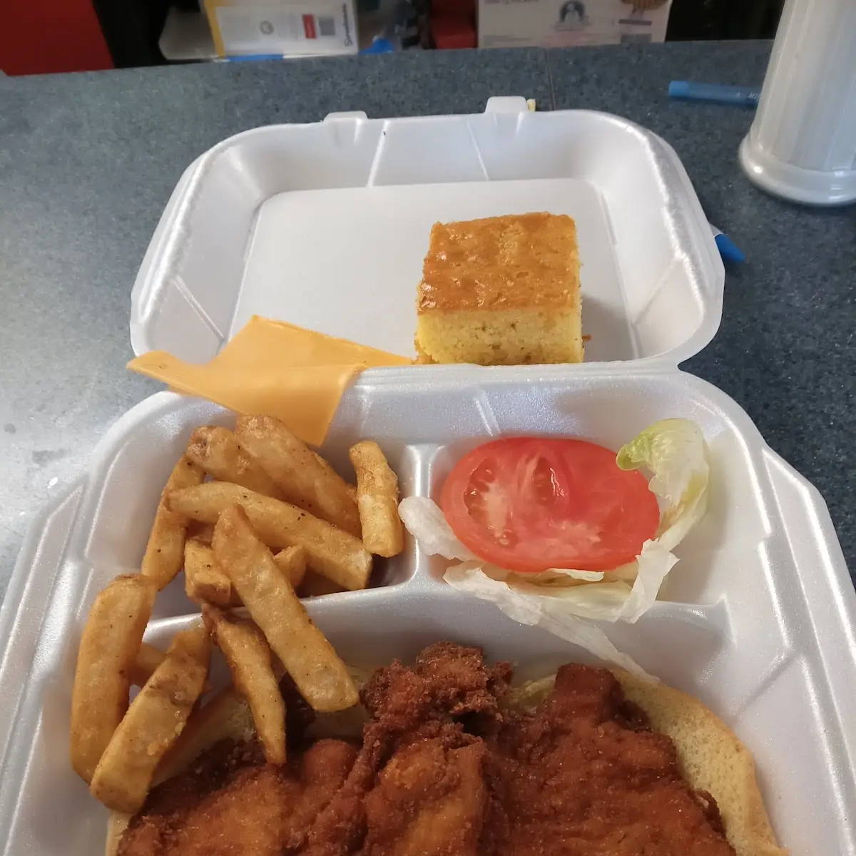 Fried Chicken Sandwich with Fries