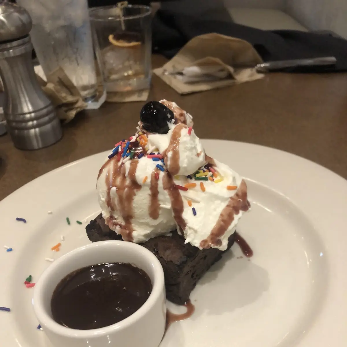 Double Chocolate Brownie Sundae