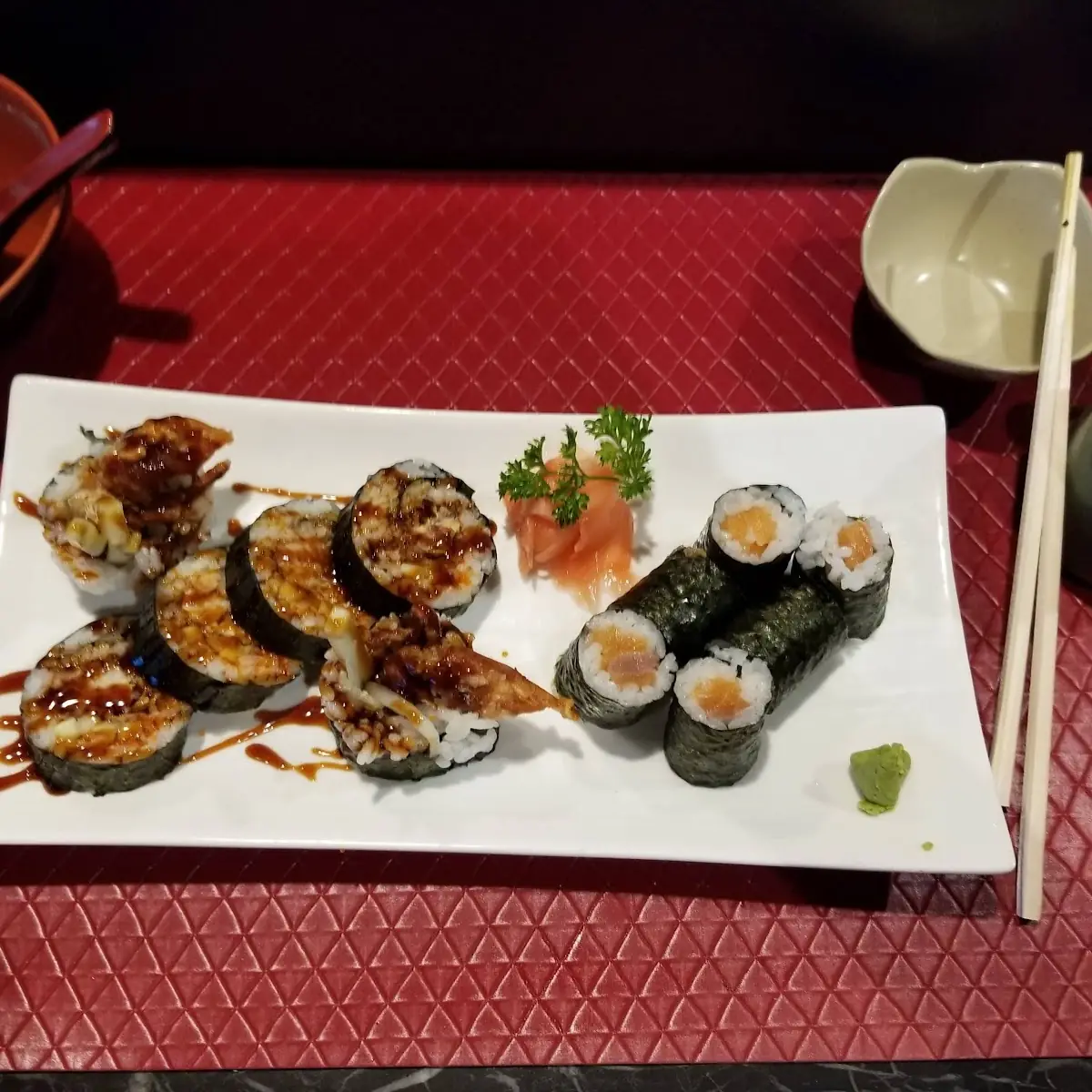 Spider Maki and Salmon Roll