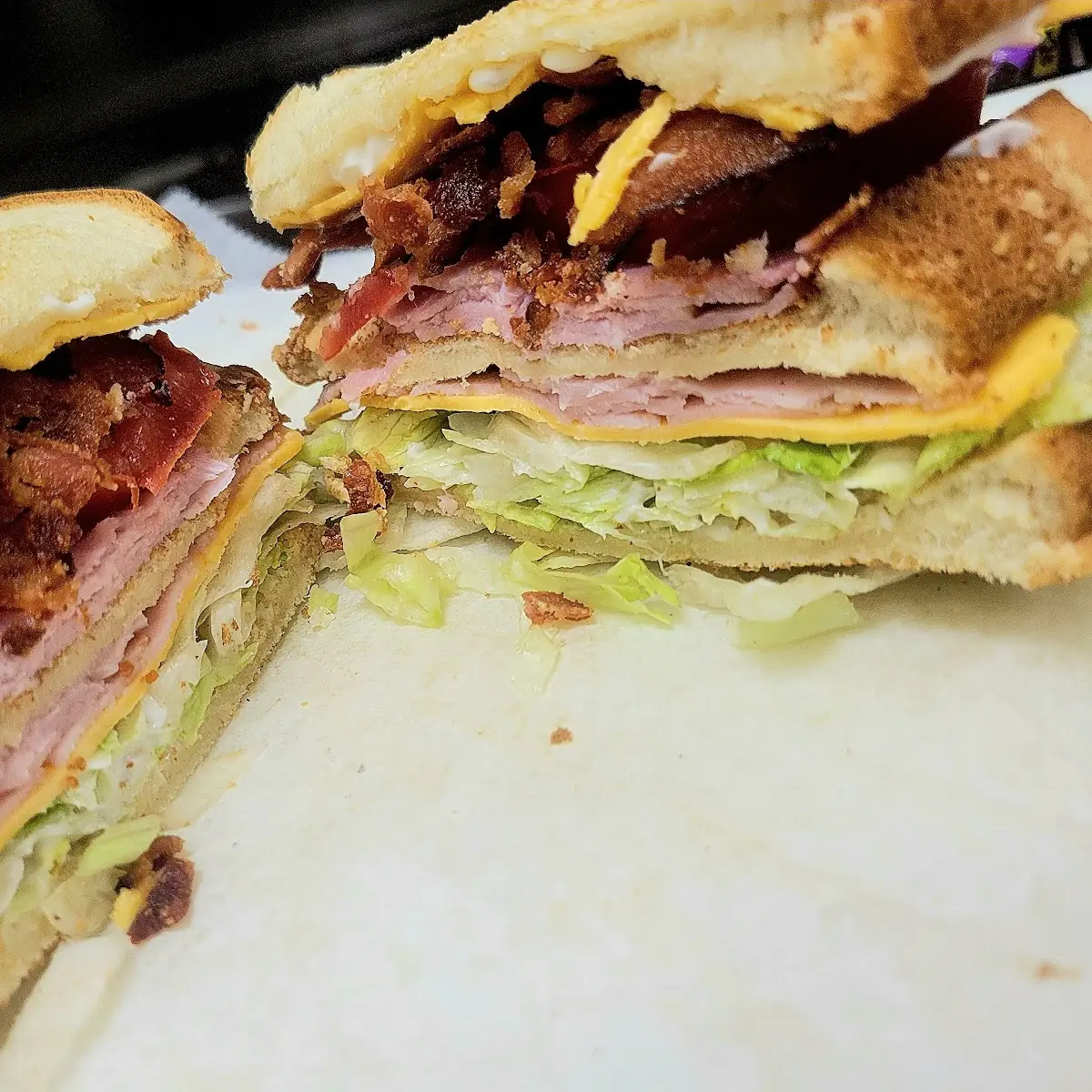 Club Sandwich on White Bread