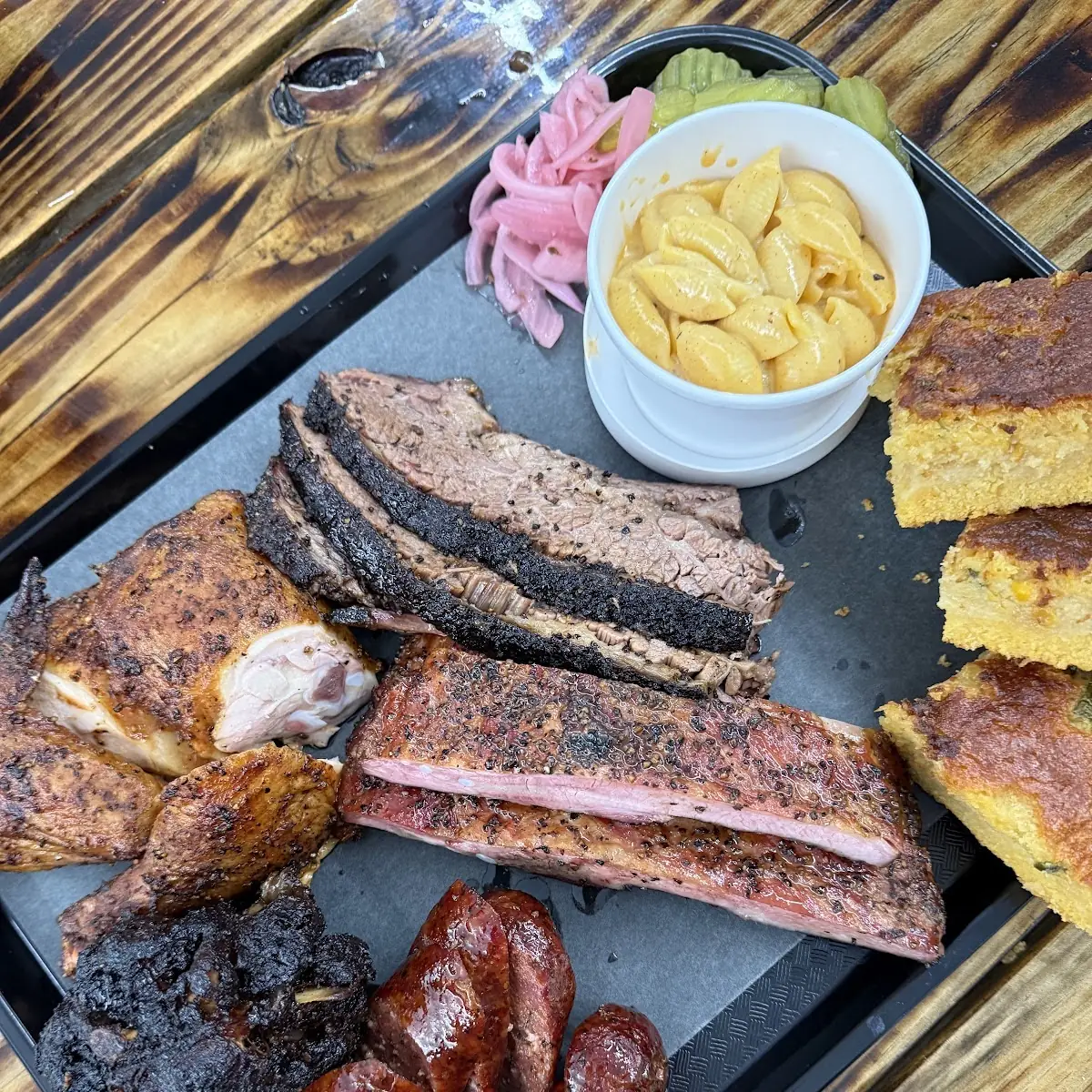 Smoked Brisket Turkey Nachos and Sides