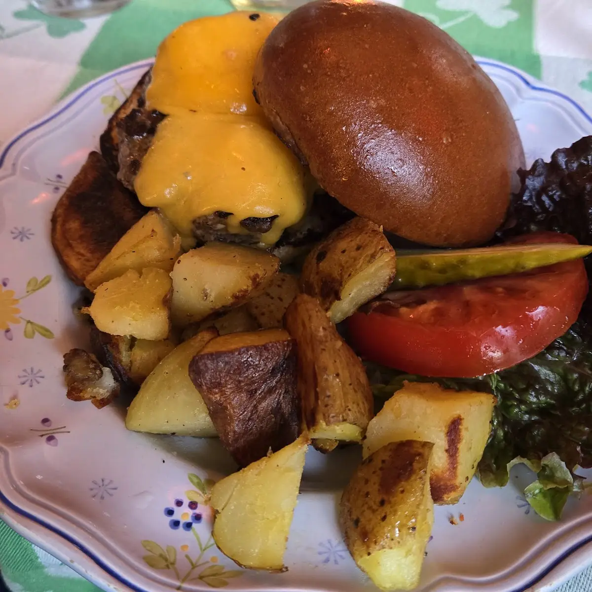 Grass Fed Burger with Cheddar Cheese