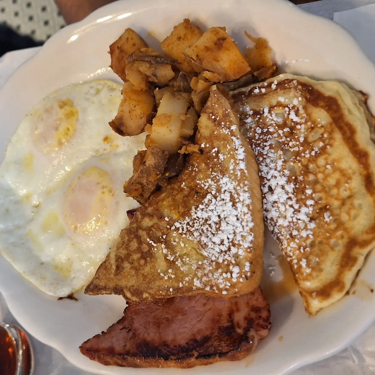 Pair of Pancakes Eggs & Bacon