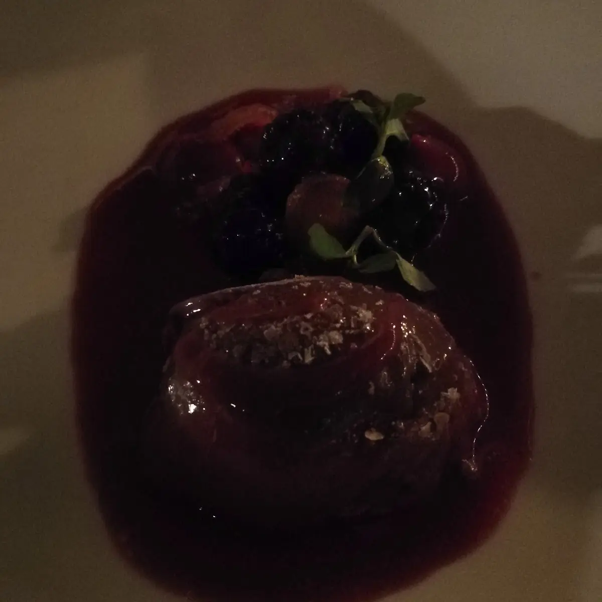 Thyme Soubise Red Wine Cherry Reduction