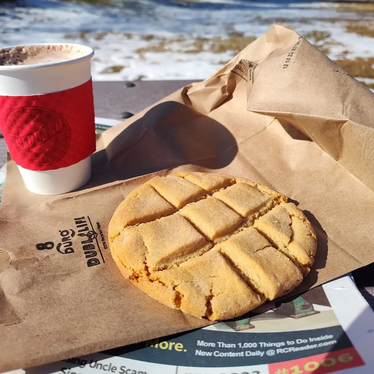 Hot Chocolate and Peanut Butter Cookie