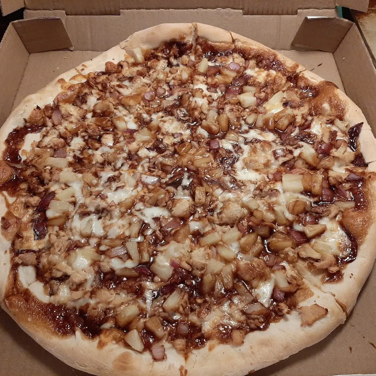 BBQ Chicken Pizza with Pineapple