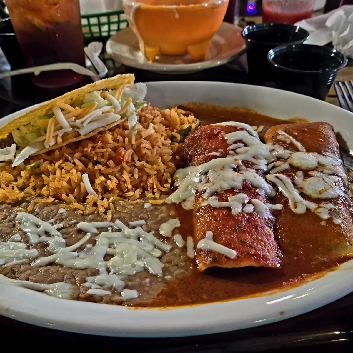 Combo Plate Taco Burrito Enchilada