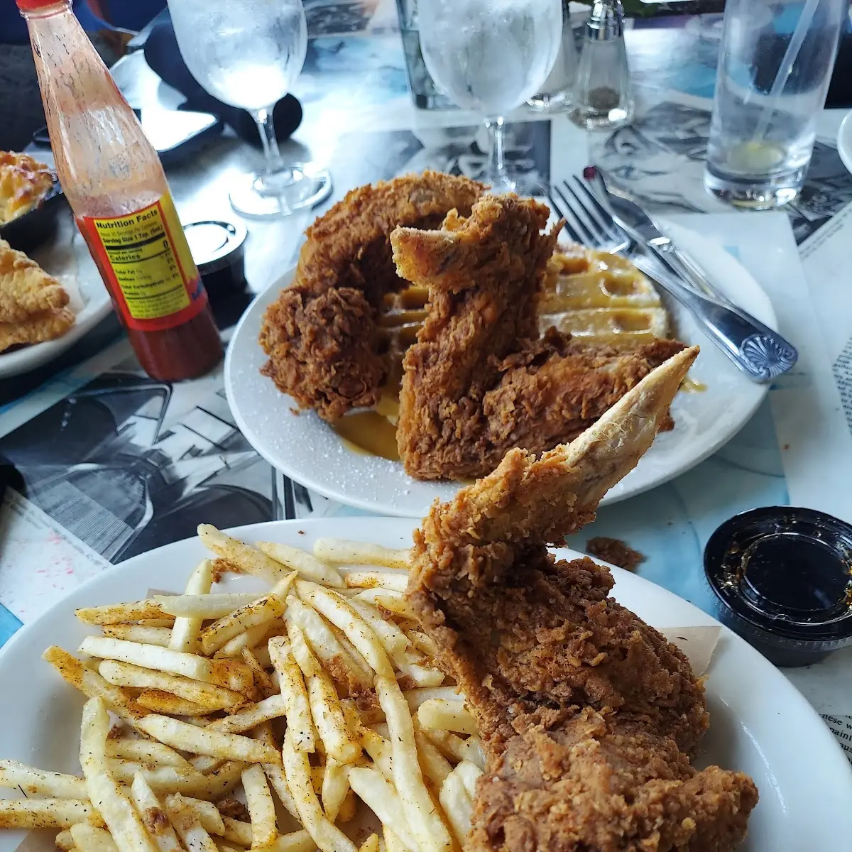 Fried Chicken Wings and Fries