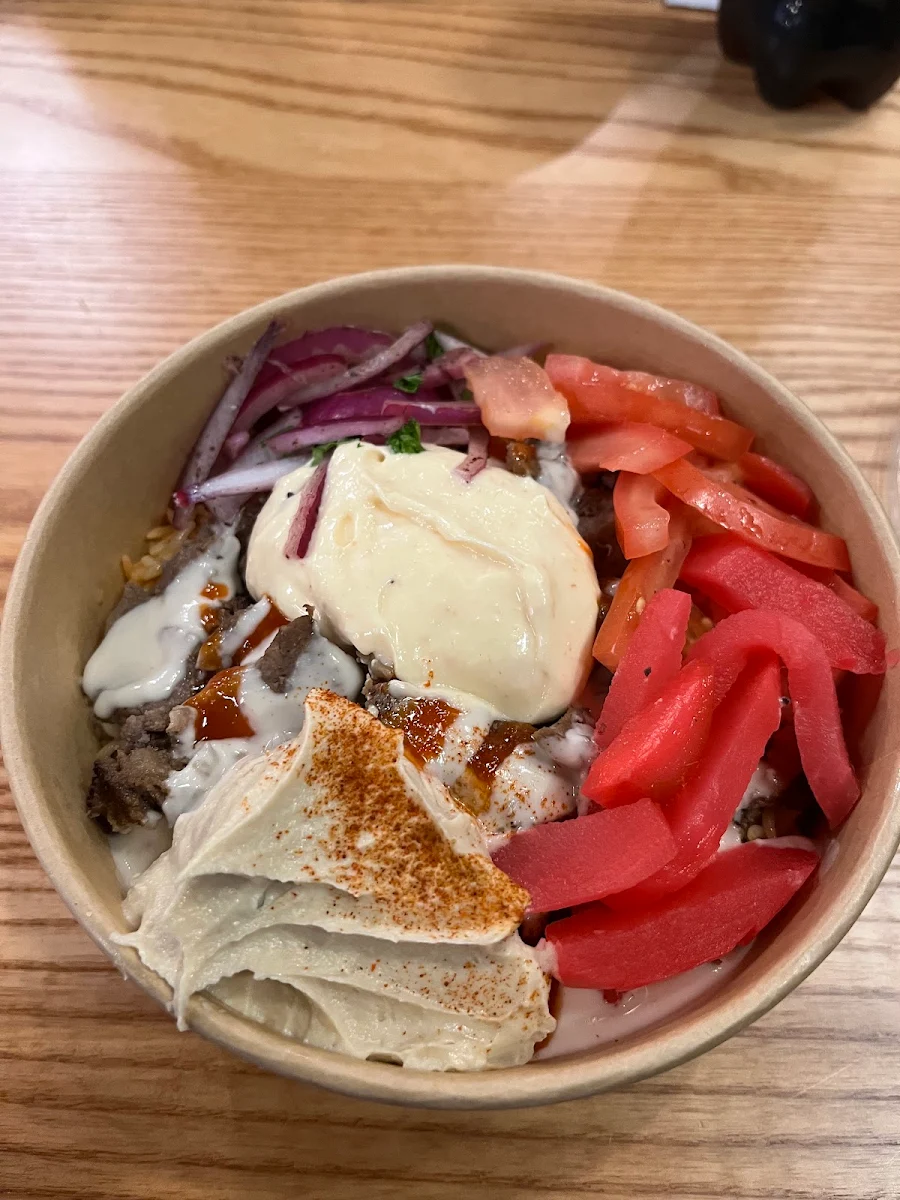 Beef and Lamb Shawarma Bowl, Shelby's Legendary Shawarma