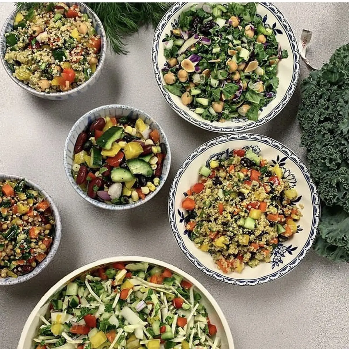 Garlic Kale Quinoa Salad