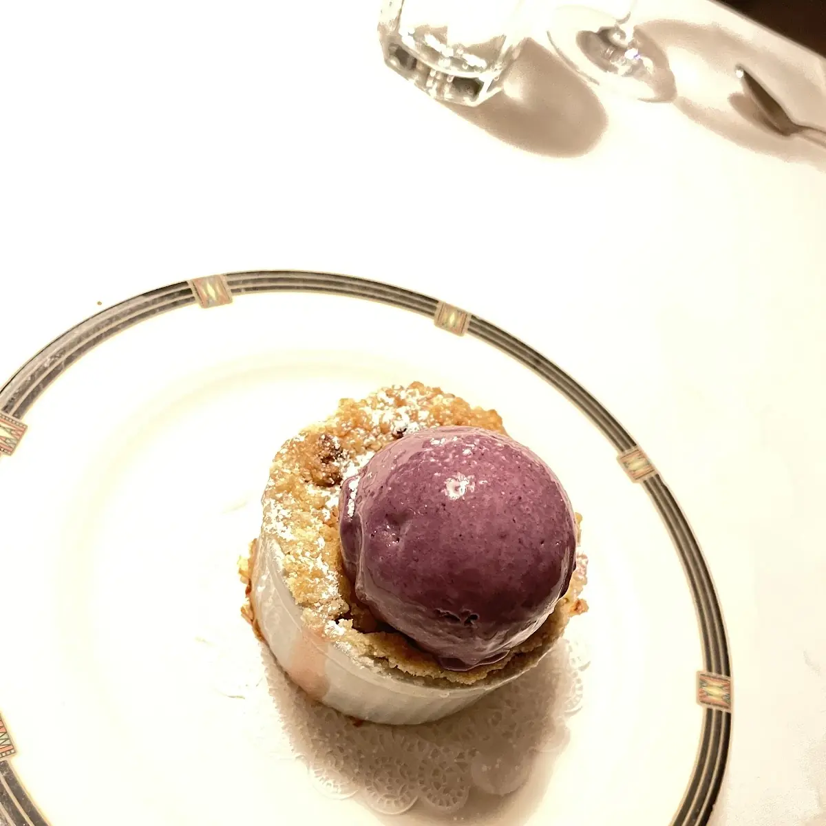 Peach Cobbler Blueberry Ice Cream