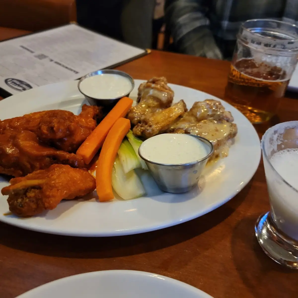 Buffalo and Garlic Parmesan Wings