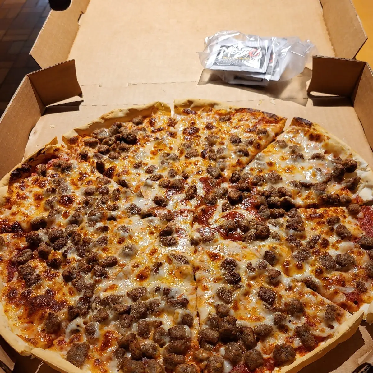Large Double Sausage Thin Crust