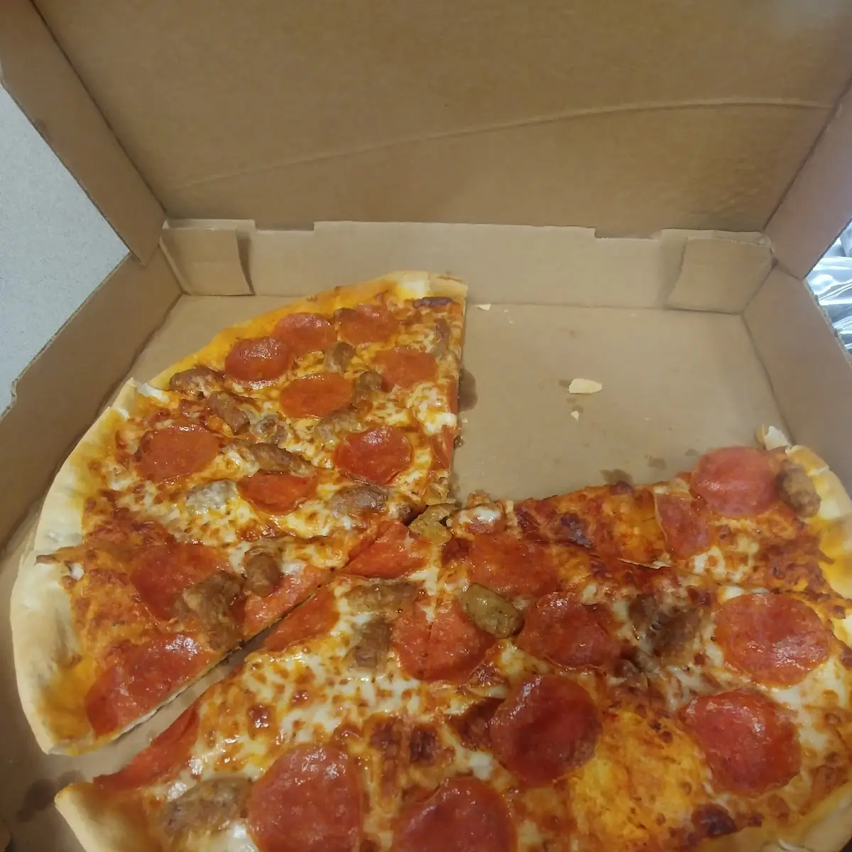 Pepperoni and Sausage Pizza