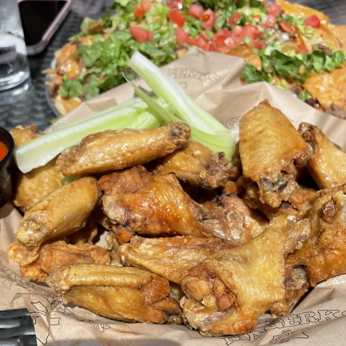 Naked Wings with Gold Rush Sauce