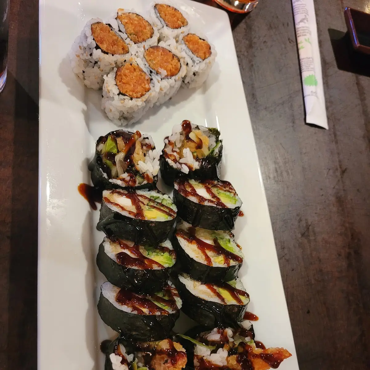 Spicy Tuna Roll & Shrimp Tempura
