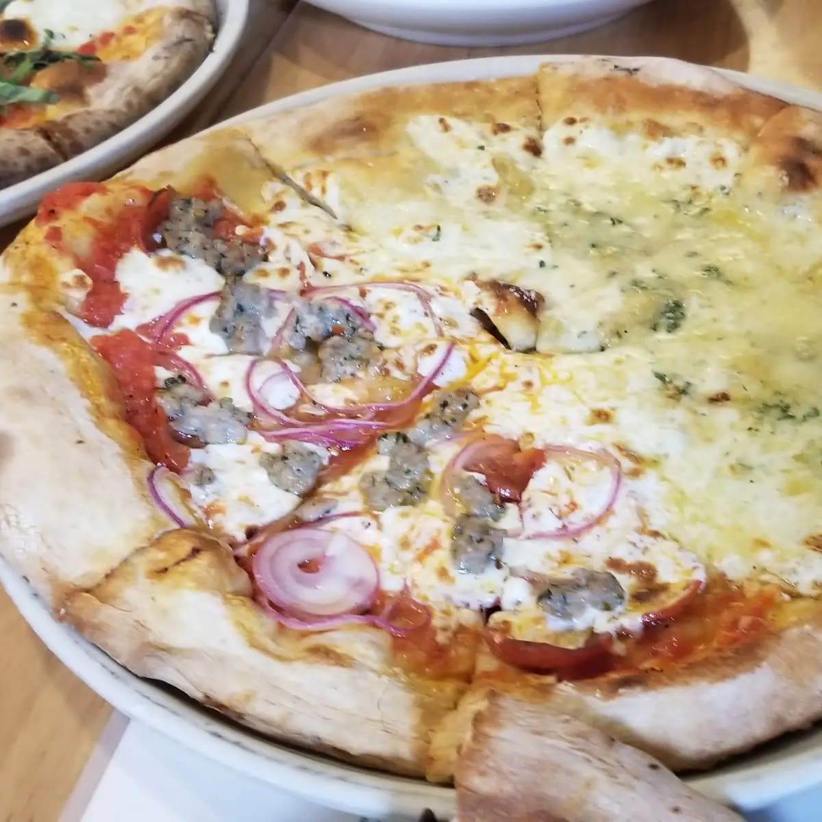 Three Cheese and Sausage Pizza