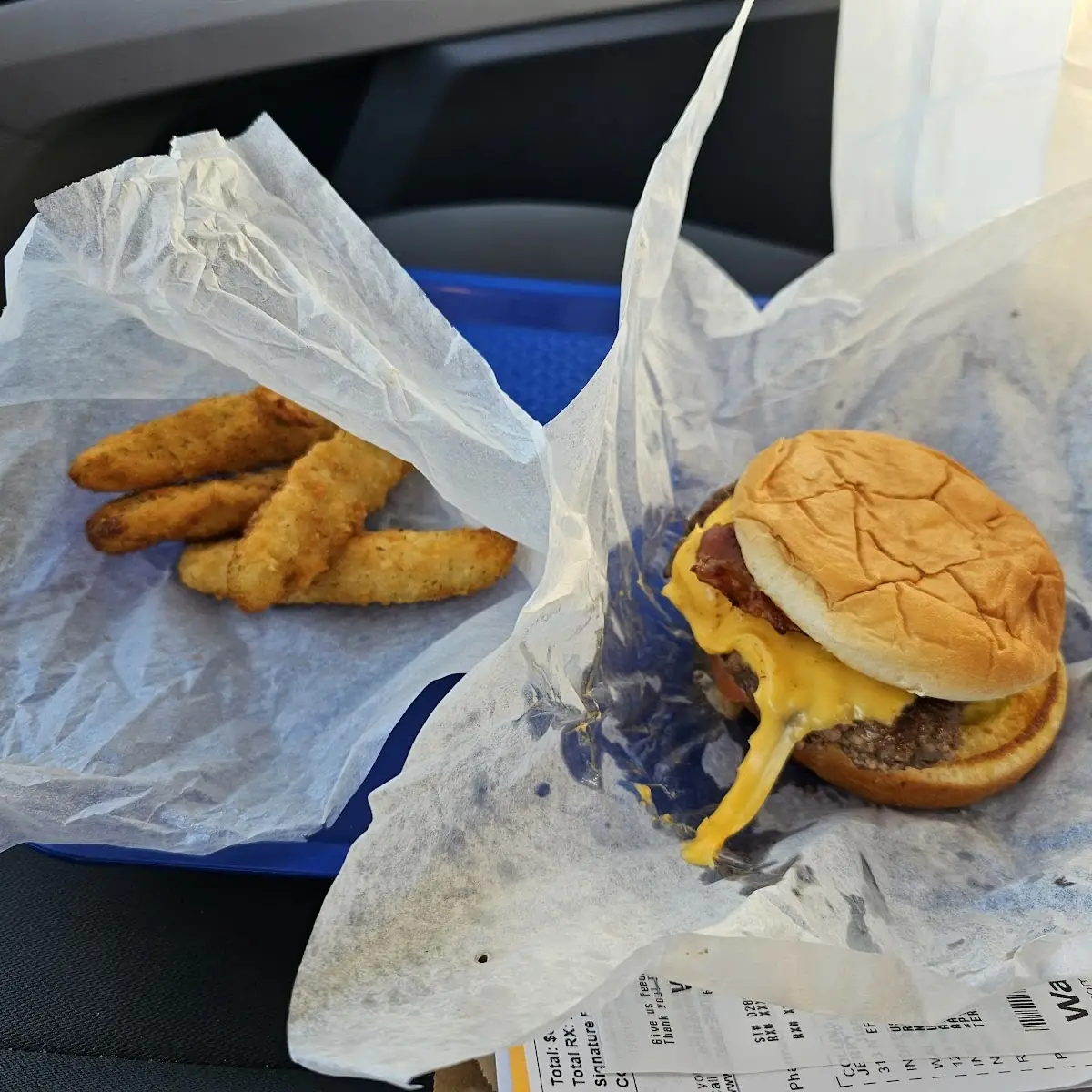Bacon Cheeseburgerand Fried Pickles