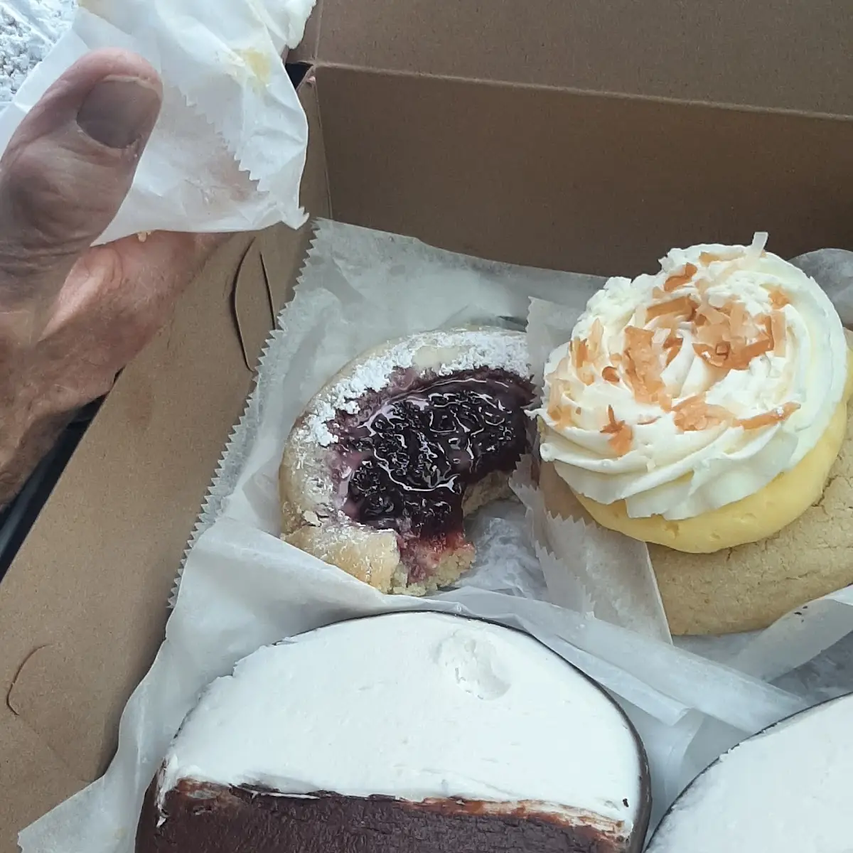 Coconut Cream Pie Cookie Raspberry Thumbprint Half Moons Lemon Bars