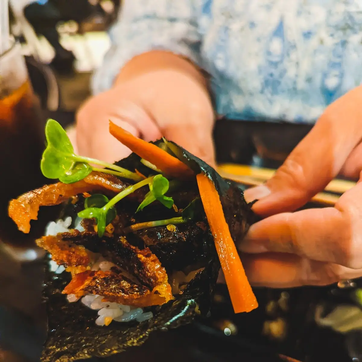 Salmon Skin Hand Roll