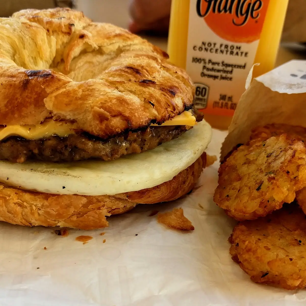 Sausage Egg and Cheese Croissant