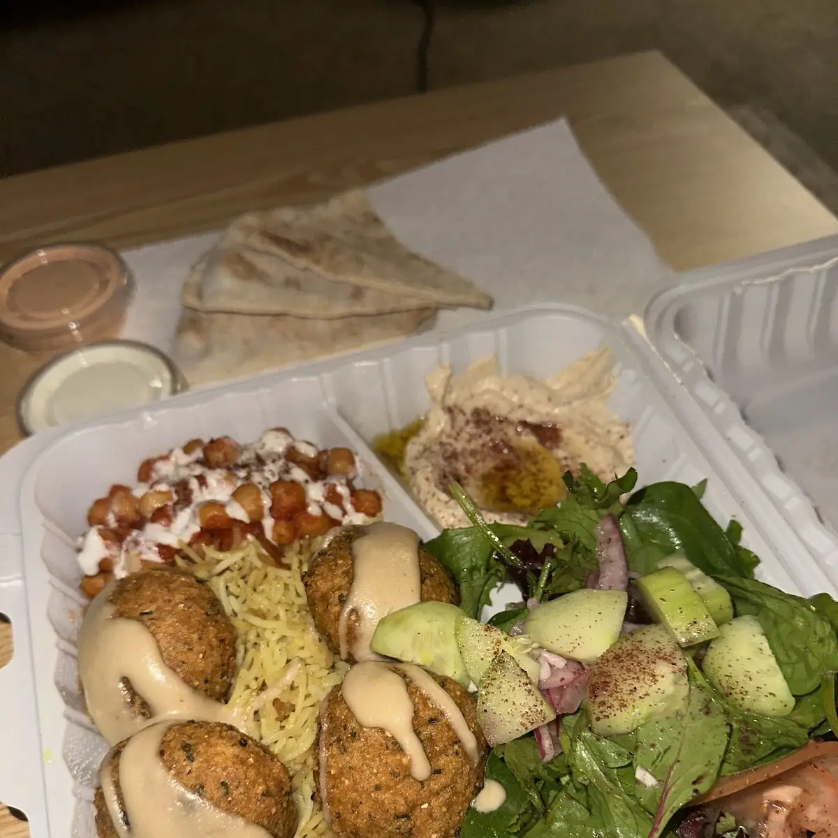 Falafel Plate Salad or Wrap